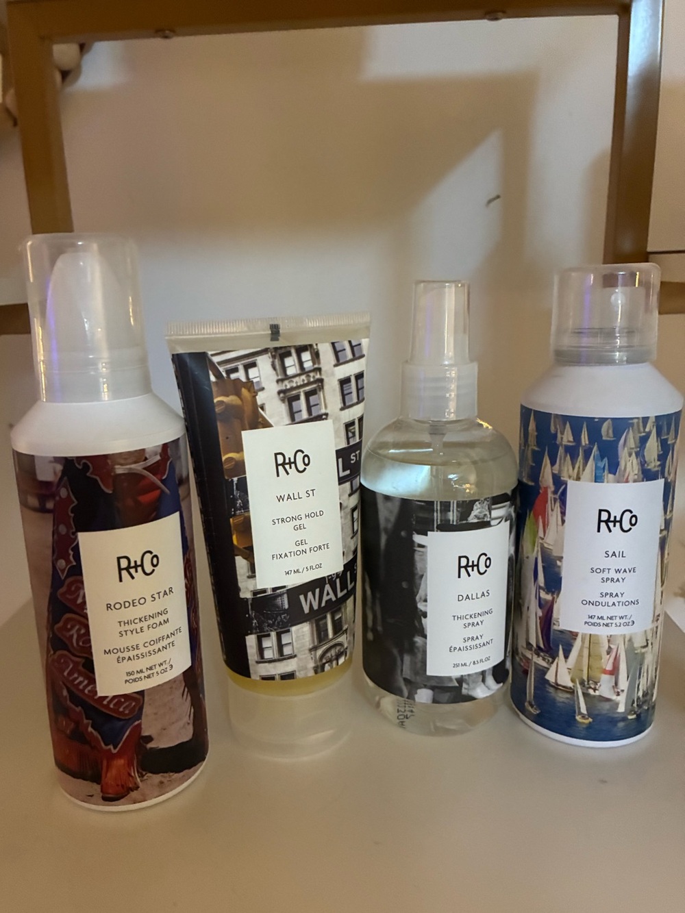✨ R+Co 4-Pc Hair Styling Bundle Rodeo Star Wall St Dallas Sail New